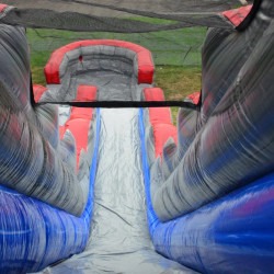 JumpOrange19FTAmazonRiverWaterSlidewithAttachedPoolforK 3 19FT TITANIUM